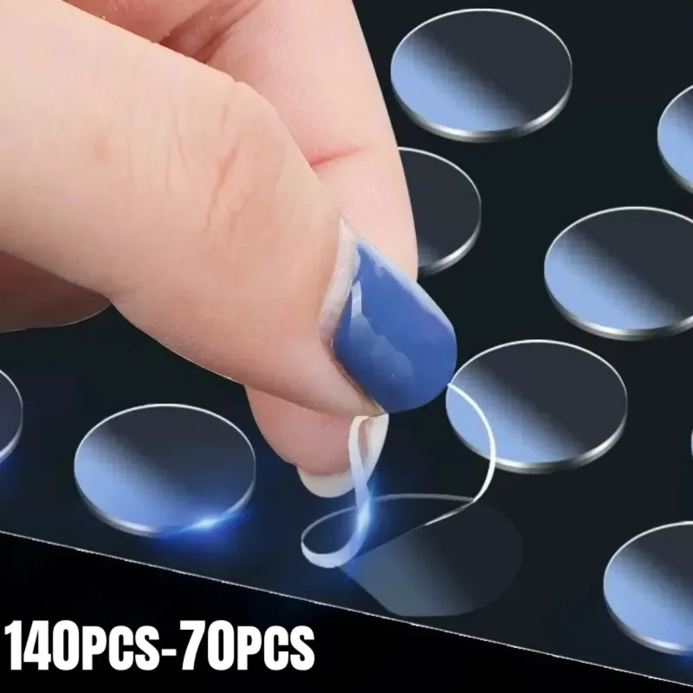 140pcs-70Pcs Nano Double-sided Adhesive Tape Round Traceless Removable Water-Repellent Adhesive Tape for DIY Craft Poster Fixing