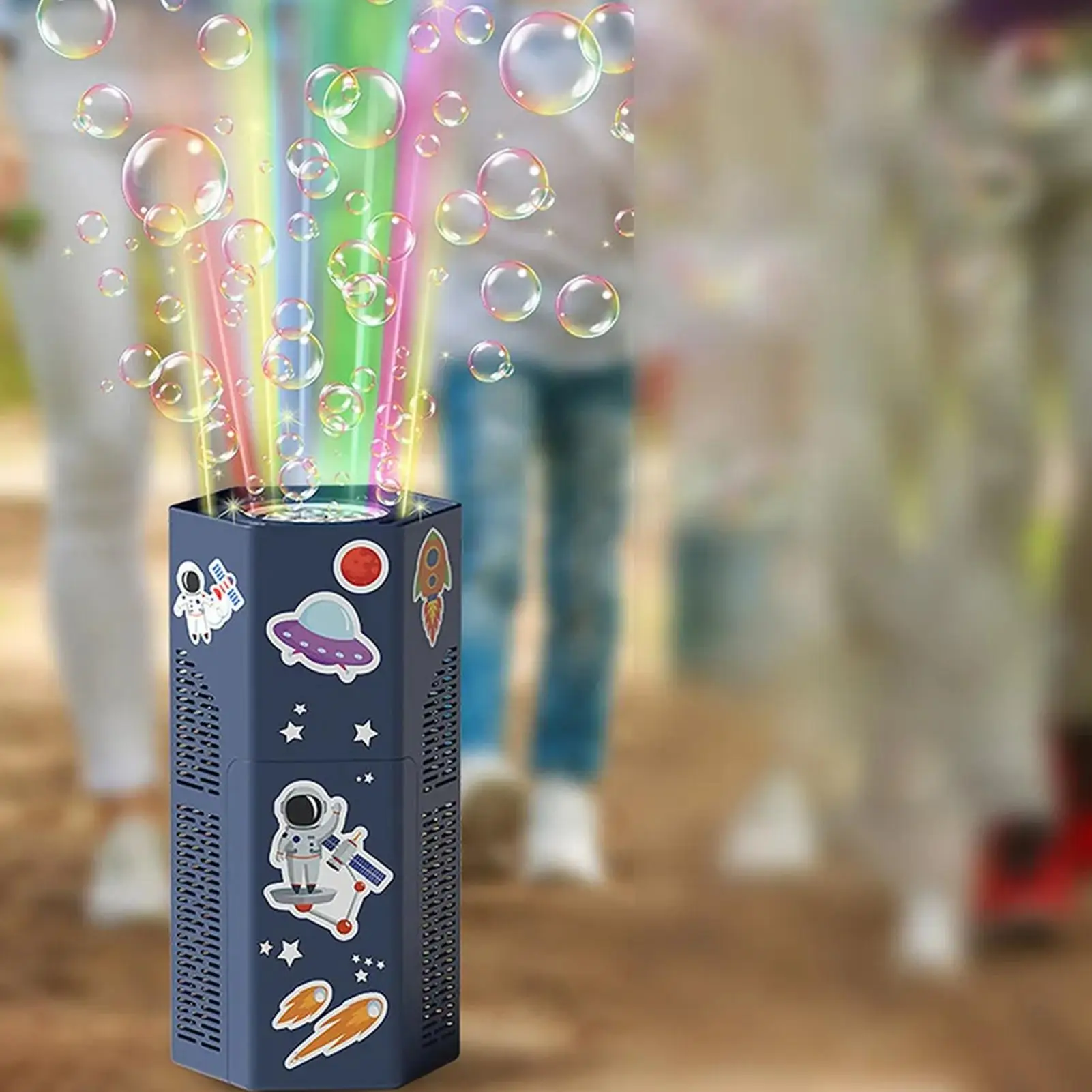Automatic Bubble Machine Automatic Blowing Toy With Astronaut Stickers Bubble Blower For Boys Girls Christmas Birthday Easter