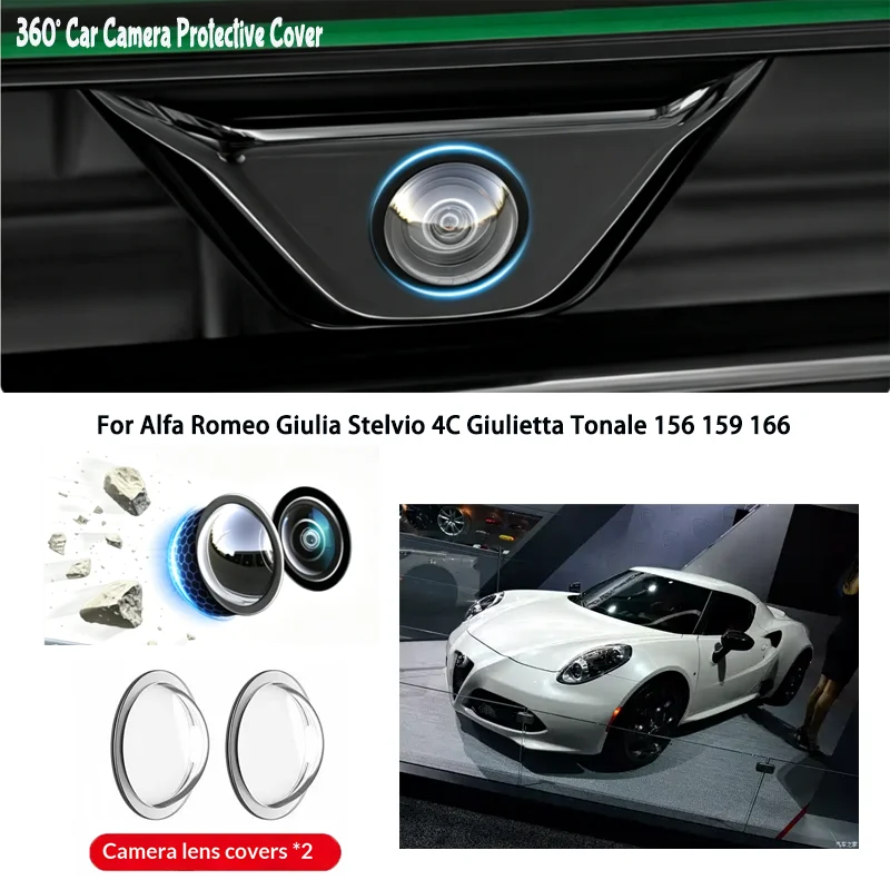Car camera protective cover lens cover For Alfa Romeo Giulia Stelvio 4C Giulietta Tonale 156 159 166