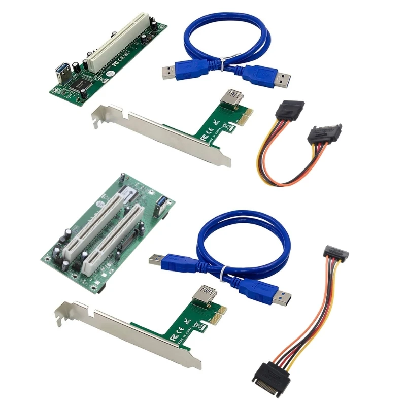 

PCI-Express To PCI Adapter Card Pcie To Pci Slot Expansion Card with 15 Pin SATA Power Cable Connector For PC