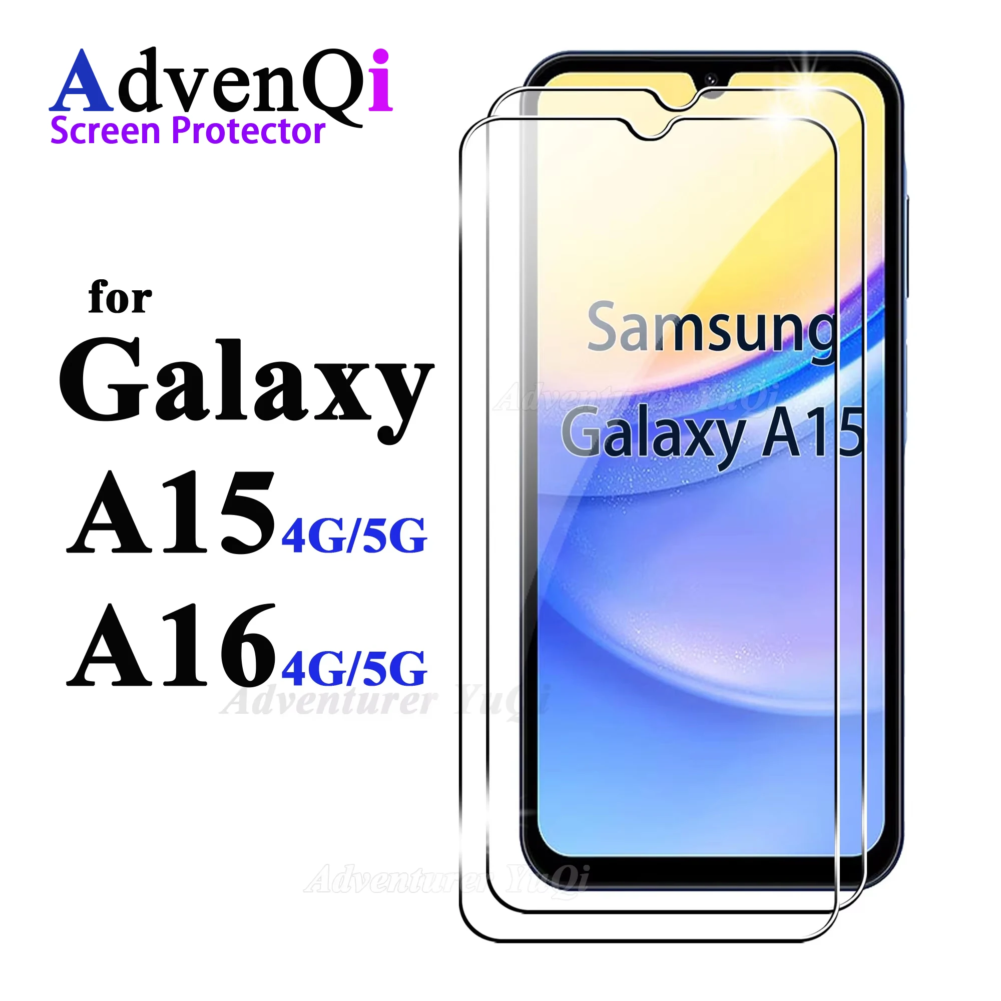 Screen Protector For Galaxy A15 A16 Samsung 4G 5G, Tempered Glass HD 9H Transparent Clear Anti Scratch Case Friendly