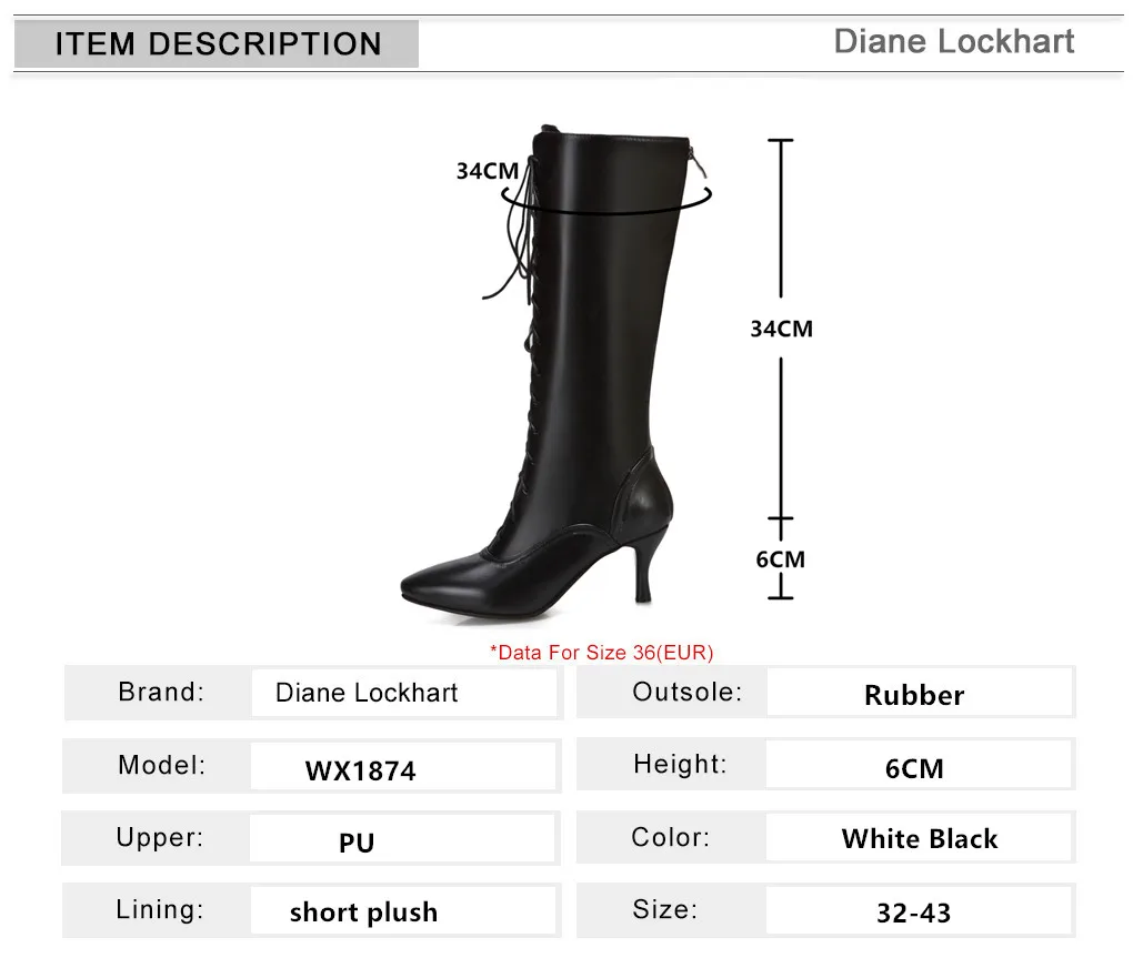 2024 Autumn Winter Black Boots Women Shoes Knee High Ladies Casual Vintage Mid-Calf Boots White Lace Up Pointed Thin Heels Shoes