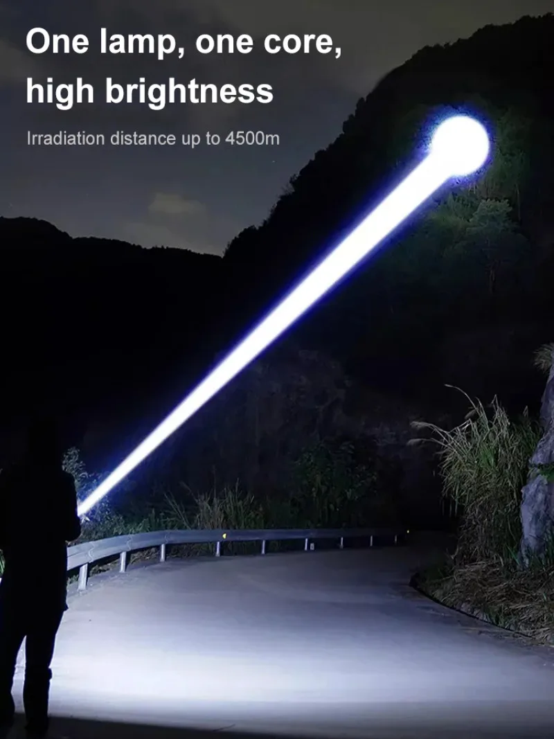 Outdoor Rechargeable Flashlight Led Flashlight Super Bright High Efficiency Zoom Outdoor