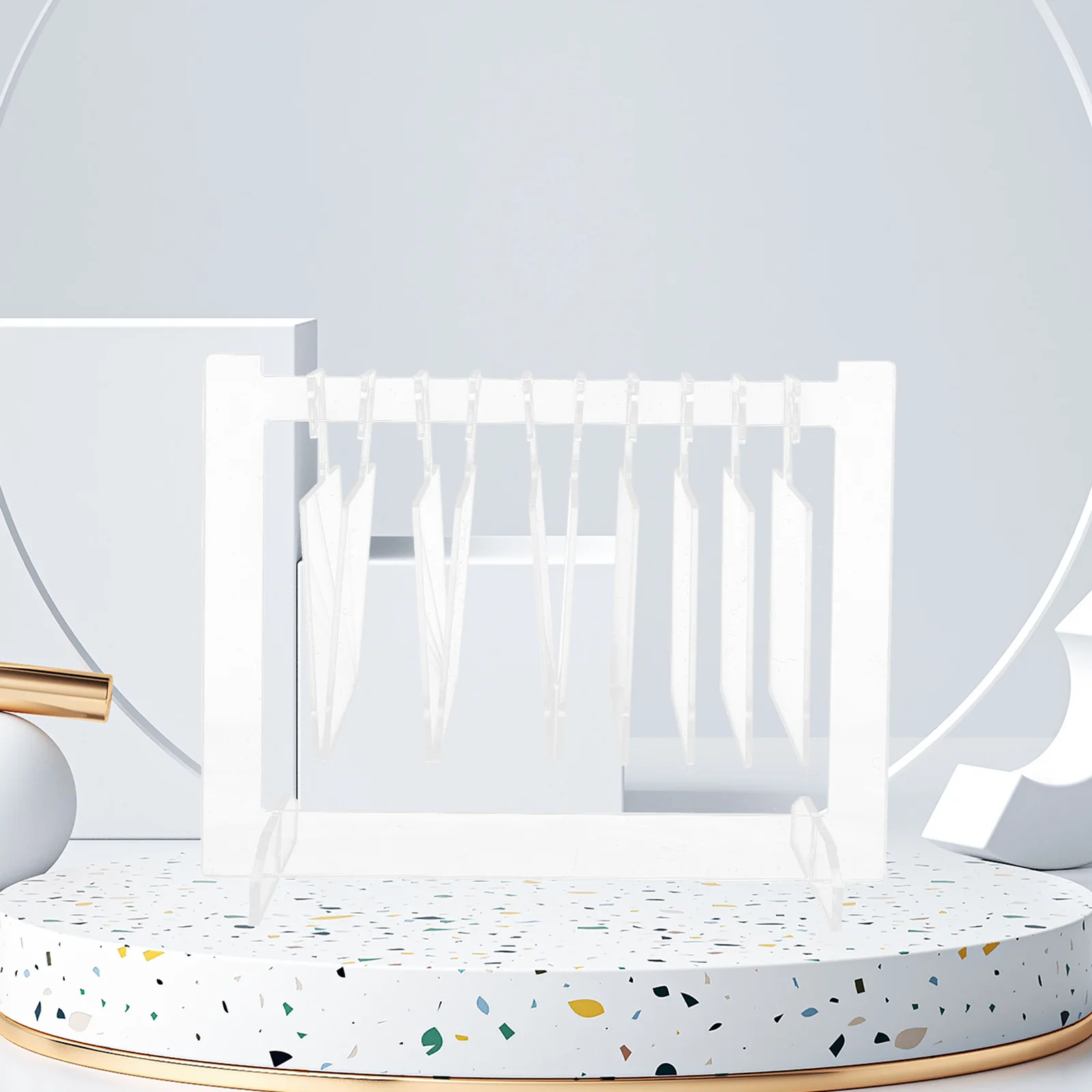 1Set Manicure Display Frame Chique Stijl Uiterlijk Professioneel Gereedschap Nail Art Schoolbenodigdheden Nagel Organisator Manicure Benodigdheden