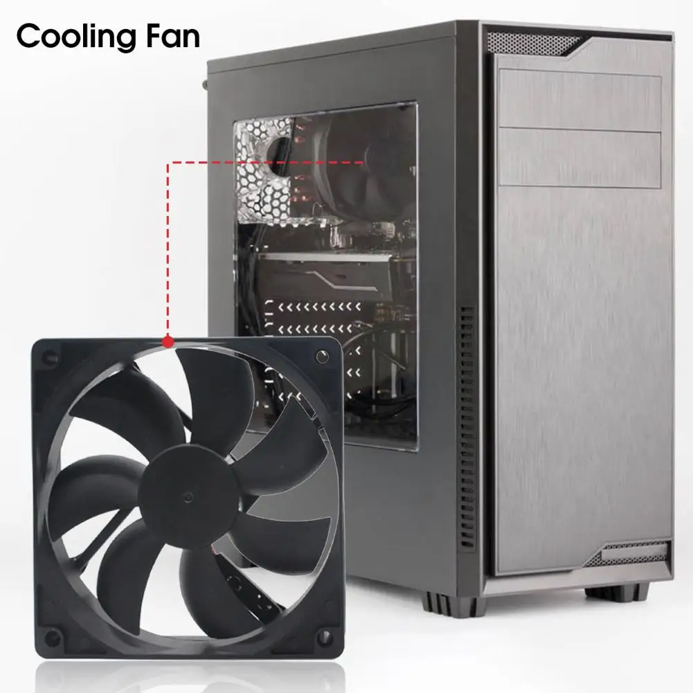 12025 Computer Case Cooling Fan Low Noise Universal Large Air Volume 12cm 5V USB PC CPU Fan Chassis Radiator for Router