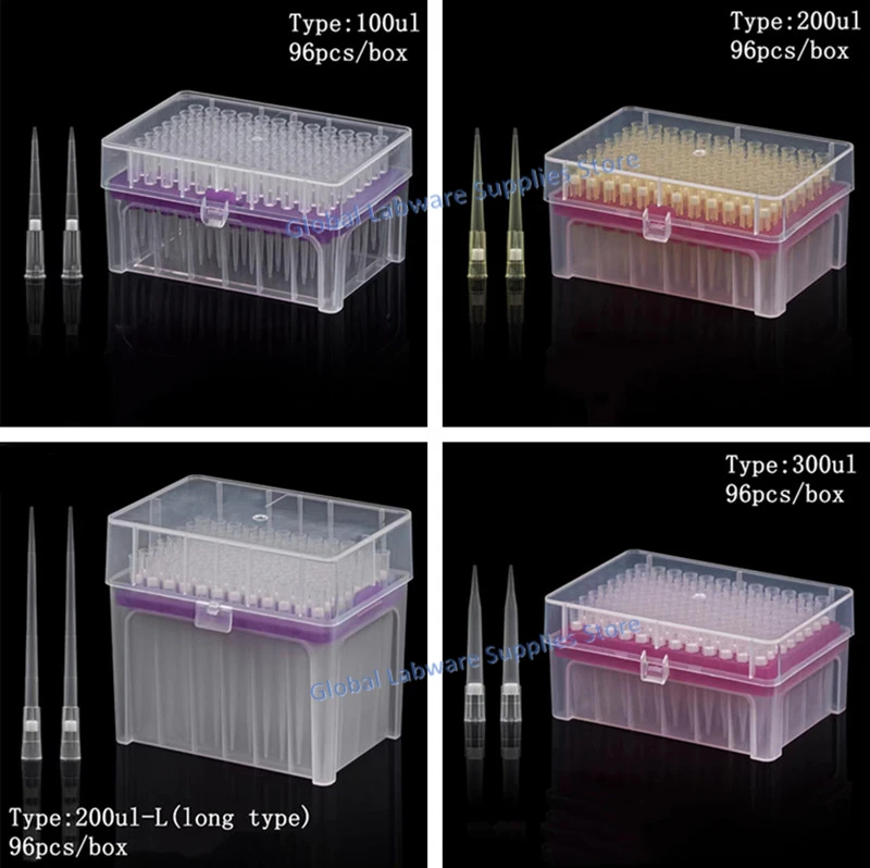 Imagem -04 - Conjunto Laboratório 10ul 10ul-l 20ul 50ul 100ul 200ul 300ul 1ml 5ml 10ml Plástico Pipettor Ponta Doos Encontrou Pipet Filtro Dicas Voor Experimento 1