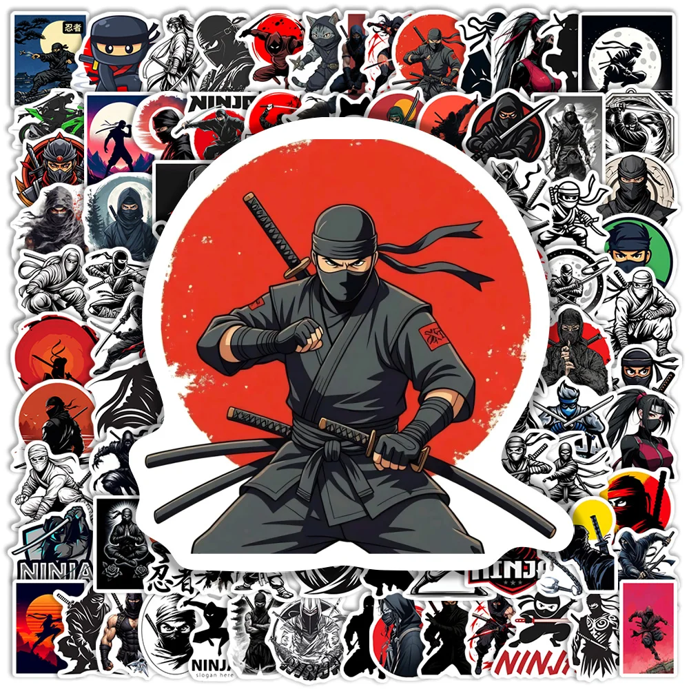 Japanese Shinobi Ninja Stickers Cool Vinyl Decal Waterproof DIY Decor for Junk Journals Scrapbook Dairy Luggage Bottles Laptop