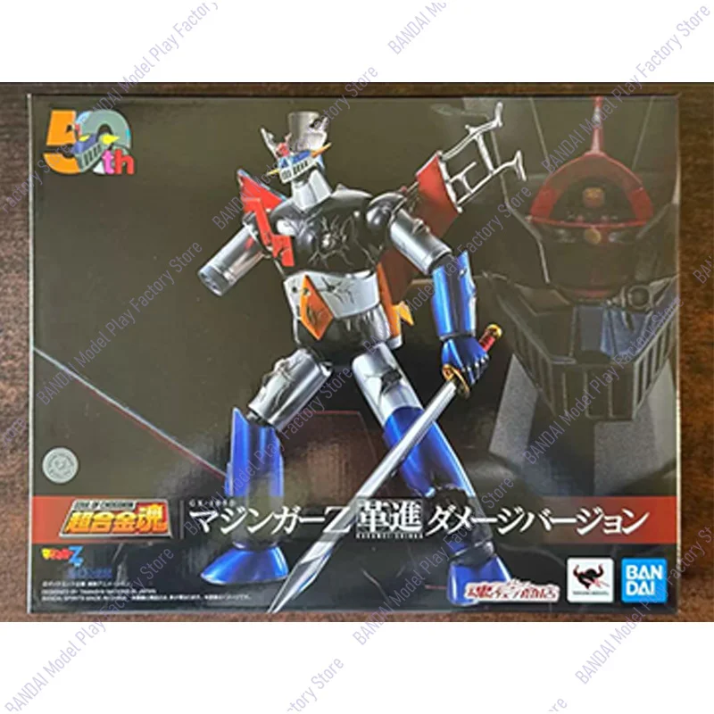 Bandai Original SOUL OF CHOGOKIN GX-105D MAZINGER Z -KAKUMEI SHINKA- Versión Dañada Figura de acción de anime, modelo coleccionable, juguete de regalo