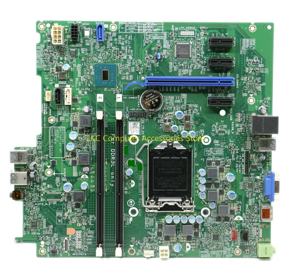 Imagem -06 - Placa-mãe de Mesa para Dell Mainboard Dell Optiplex Torre 3040 X6vx3 0x6vx3 Cn0x6vx3 Mih110r Lga1151 Ddr3l 100 Testado Novo