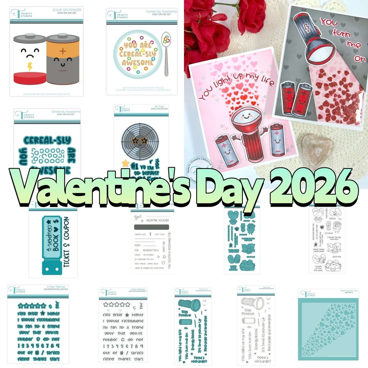 

Kisse Fan Souper Power Star Rating Metal Cutting Dies Clear Stamps Stencil For DIY Scrapbook Paper January 2026 New Valentine