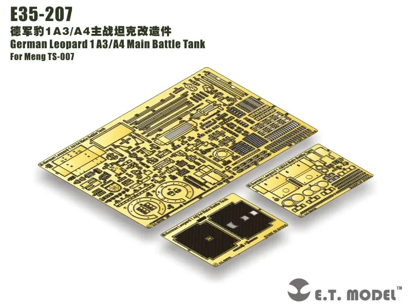 

Модель ET 1/35 E35-207, основной боевой танк с немецким леопардом 1 A3/A4 для Meng TS-007