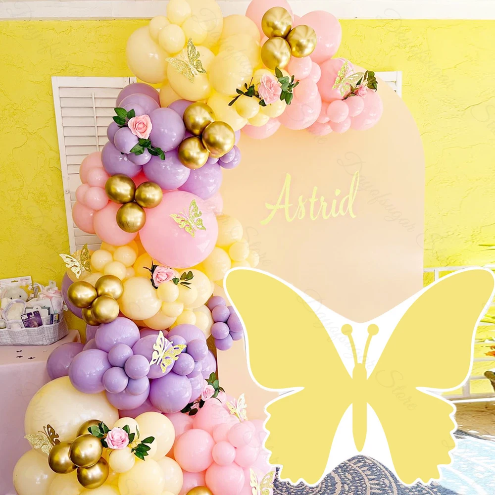 Butterfly Backdrop Foam Board Small Large Pink Purple Butterfly Cutout Mosaic Board for Baby Shower Birthday Party Decorations