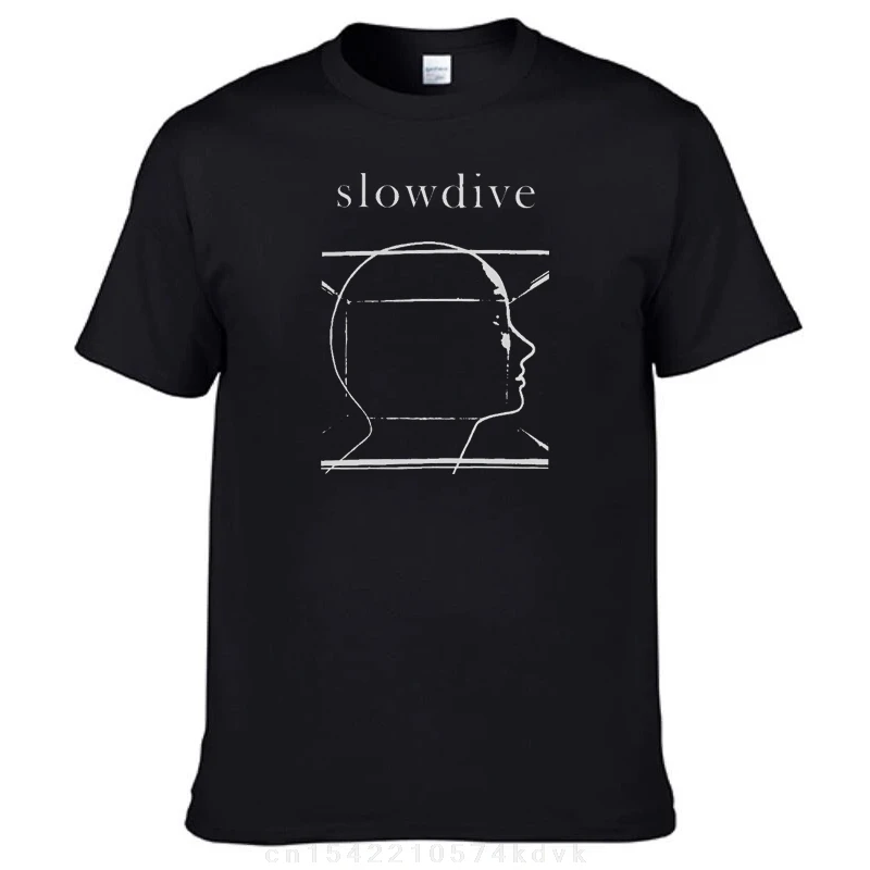 Album maglietta da uomo Slowdive  Tees manica corta girocollo T-Shirt in cotone con stampa grafica