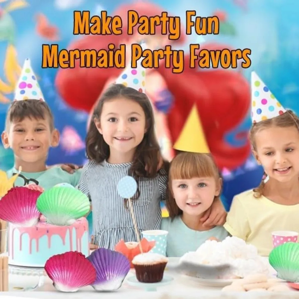 Coquille à presser colorée de sirène, cadeaux de fête amusants pour enfants, jouet sensoriel pour l'anxiété, soulagement du Stress, jouet Squishy