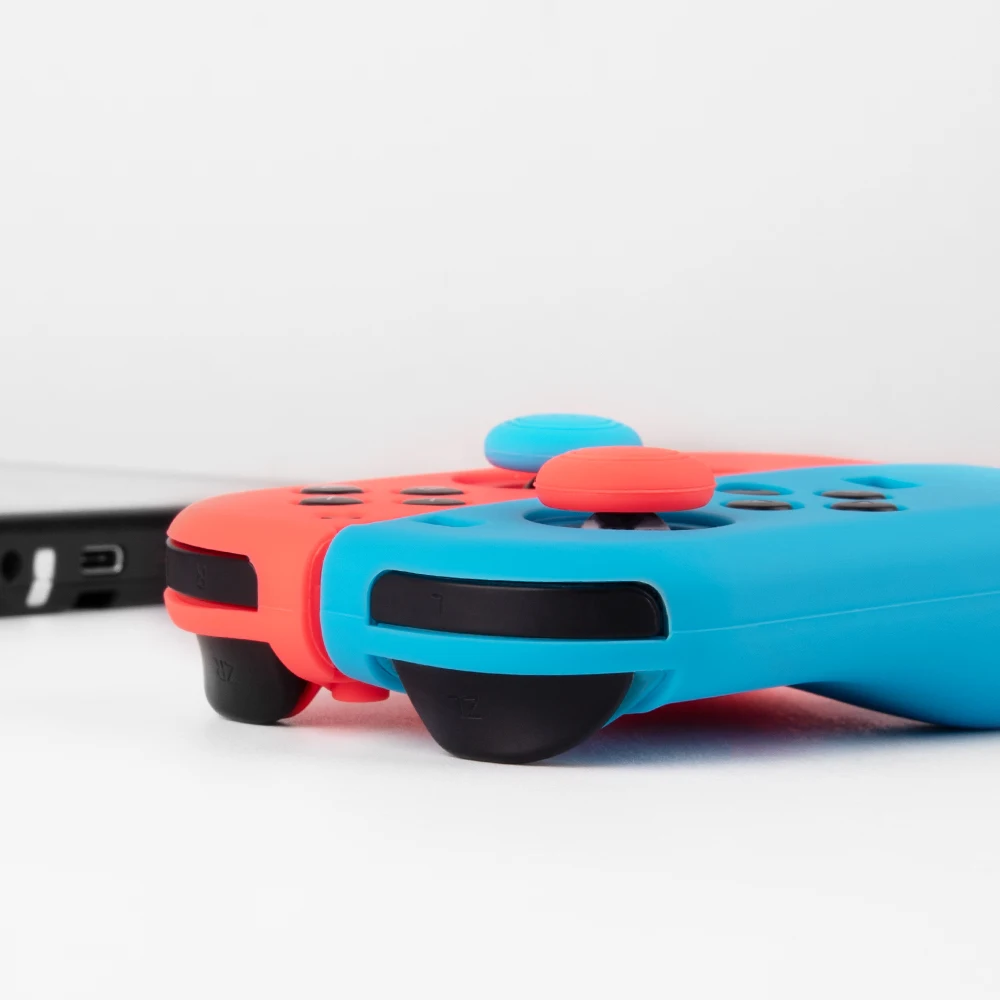 Silicone Case for Nintendo Switch Gamepad Non-Slip Cover Rocker Sleeve Contrast Color Case TPU Soft Rubber Protective Covers