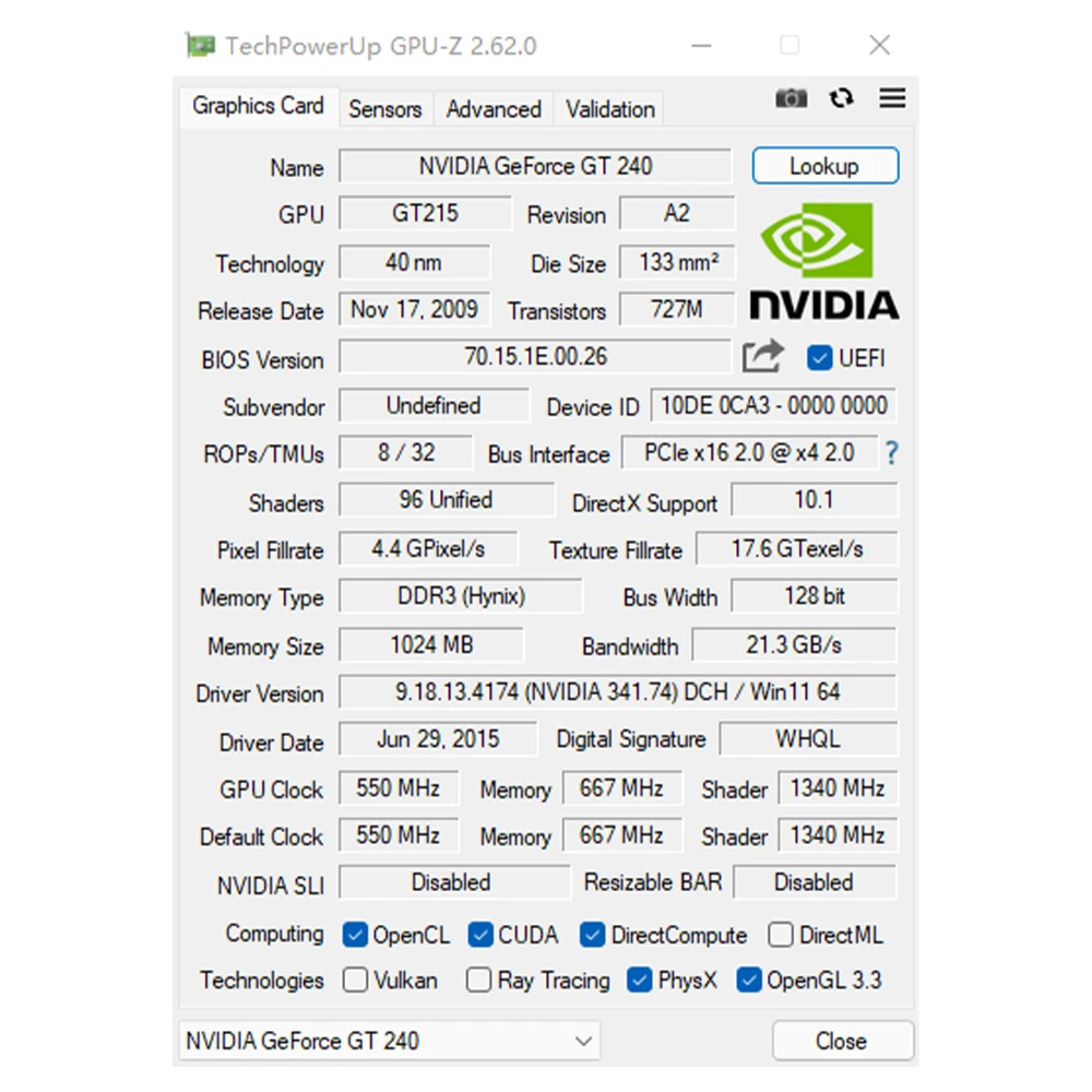 بطاقة رسومات SOYO NVIDIA GeForce GT240 1GB نصف ارتفاع DDR3 128Bit 40nm PCI-E 2.0x16 VGA/HD/DVI بطاقات فيديو ألعاب متعددة الشاشات