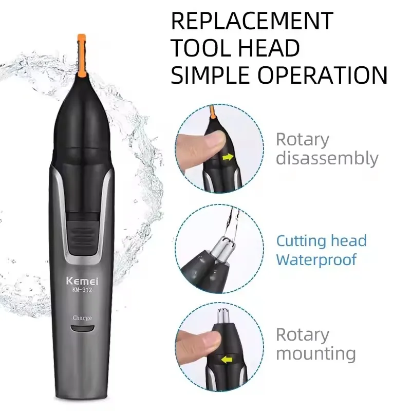 Рисунок 2 - Kemei 2в1 перезаряжаемый триммер для волос в носу