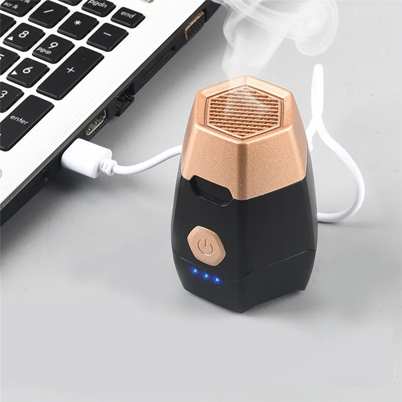 Brûleur d'encens arabe USB, diffuseur Bakhoor électronique, porte-encensoir musulman portable, décoration de la maison, noir