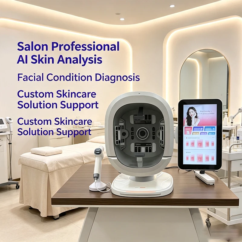 AI Intelligent Skin Analyzer Machine 15.6 Inch Touch Screen Multi Spectrum Handheld Micro Detector WiFi Connect Moisture Test