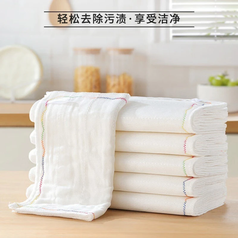 Dishwashing Cloth Kitchen Rainbow Cloth Absorbent But Not Shedding Hair Table Cleaning Towel Household Thick Scouring Pad