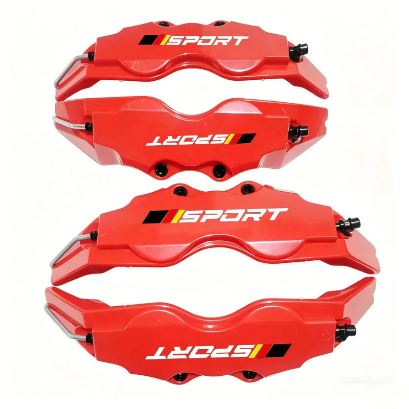 2 pcs ABS Plastic Disc Brake Caliper Cover With Sport Sticker Logo For Audi Mecerdes Benz BMW view 2