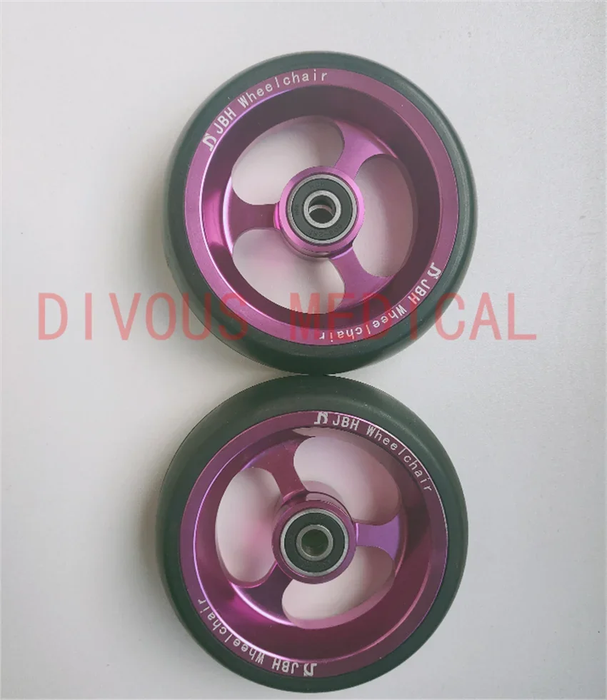 pair of 4-inch front wheel aluminum alloy electric wheelchair walker accessories