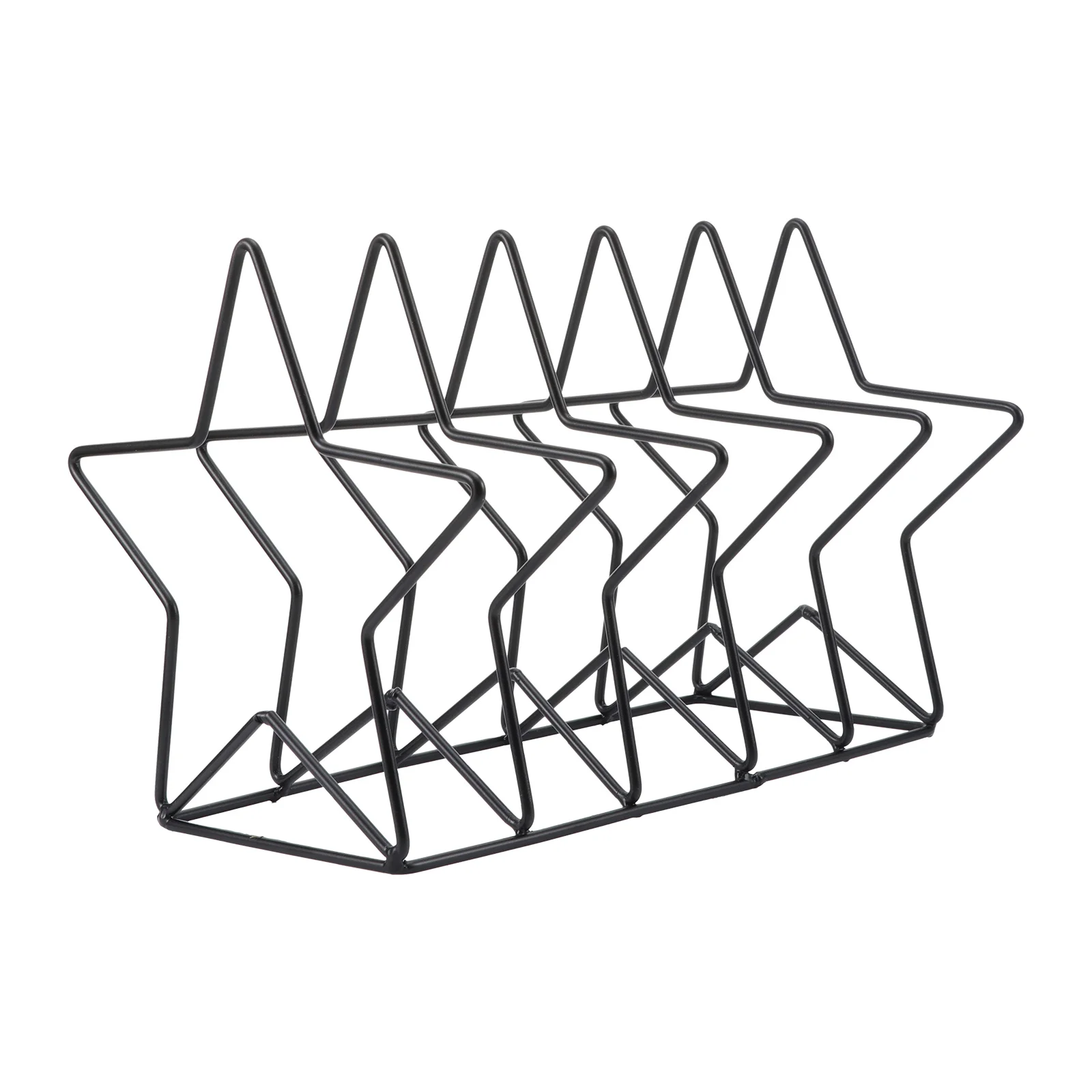 

1pc Star Shaped Bookend Iron Wire Holder For Desktop Magazine Storage Rack Home Office Decor Metal Bookshelf Organizer Stand