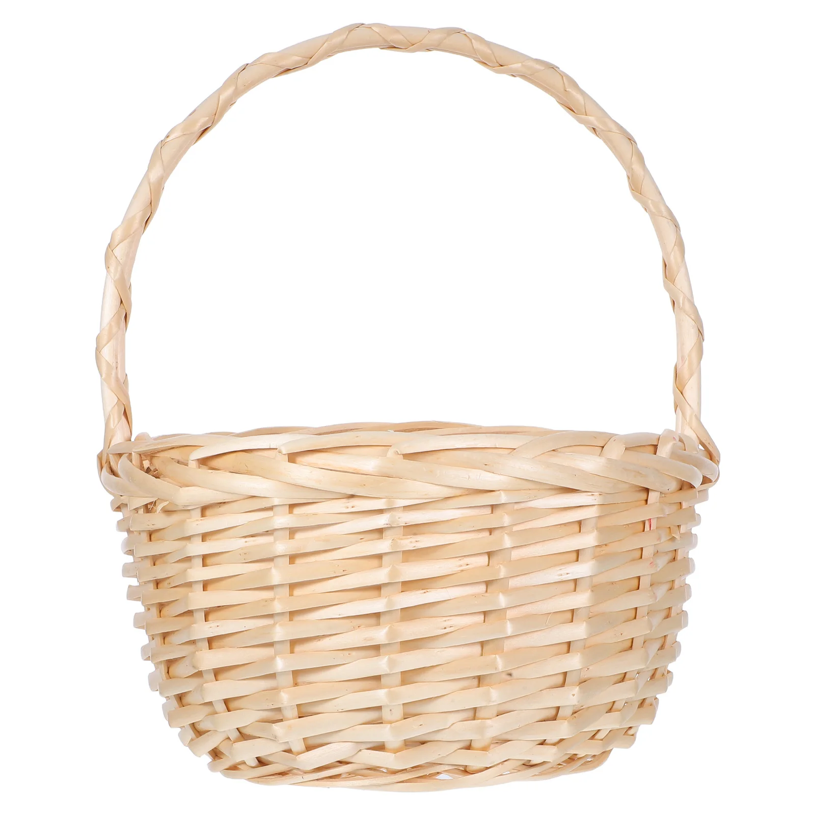 Cesta de Picnic tejida de sauce, cesto de almacenamiento redondo de ratán para recuerdos de fiesta de boda, soporte para huevos de Pascua, compras de frutas para acampar al aire libre