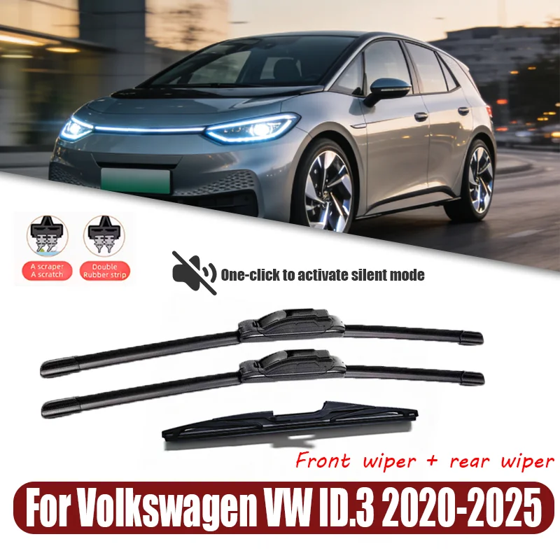 

For Volkswagen VW ID.3 2020-2025 2021 2022 2023 Wiper Front & Rear Wiper Blades Windshield Windscreen Window Brushes 30"+30"+10"