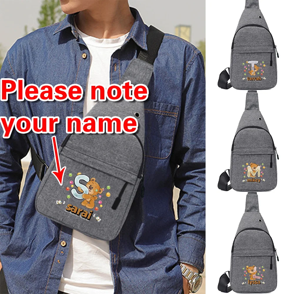 

Personalized Customized Name Chest Pack Outdoor Storage Bag Fashion Fitness Yoga Chest Bags Sports Running Crossbody Bag