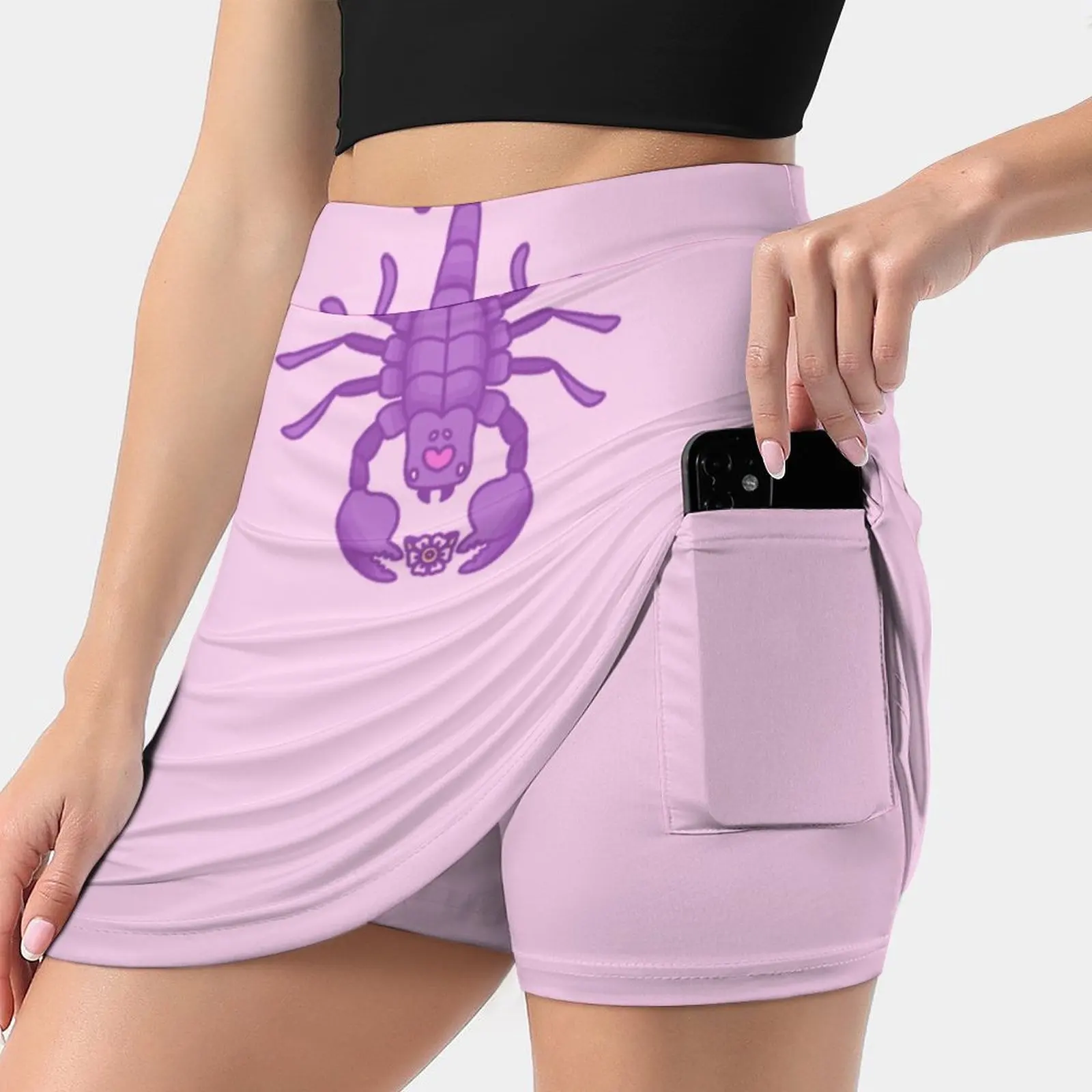 Sweet Scorpion S-4Xl Tennis Skirts Golf Fitness Athletic Shorts Skirt With Phone Pocket Creepy Crawly Creepy Bug Insect