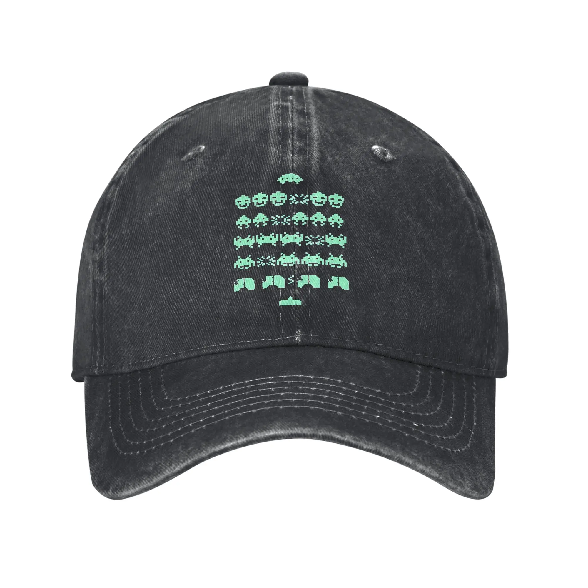Fashion Space Invaders Baseball Caps for Men Women Distressed Washed Headwear Games Gaming Summer Gift Hats Cap