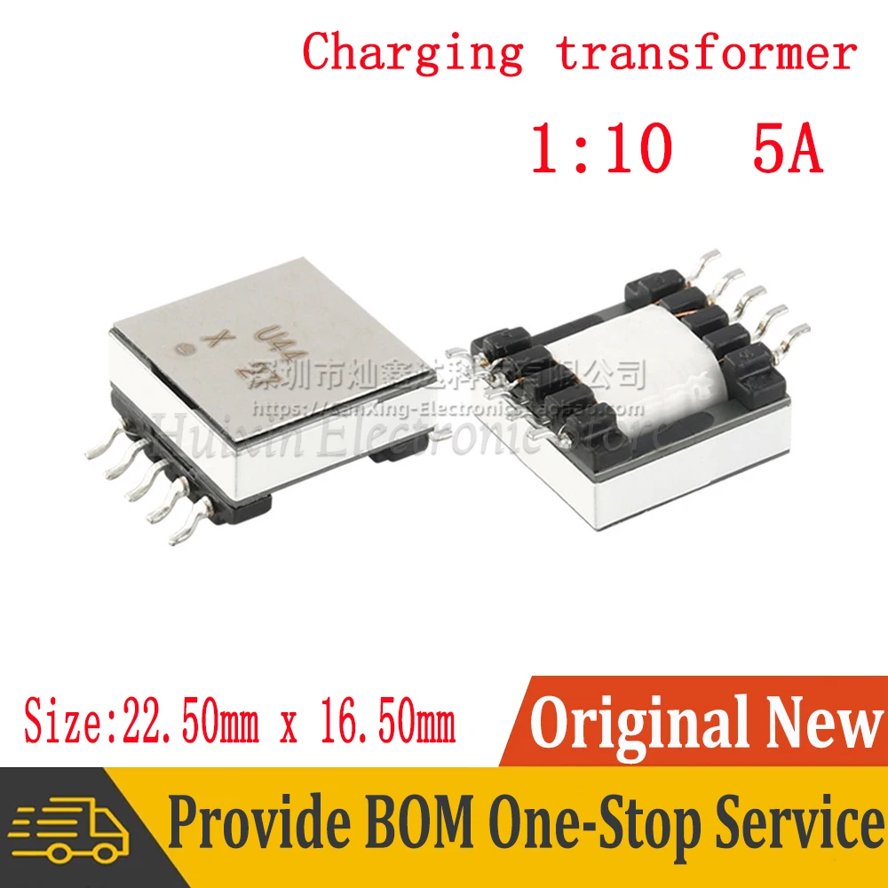 SMD Charging transformer flash light power supply 5A 1:10 10uh high frequency signal booster step-up transformer DCT15EFD-U44S00