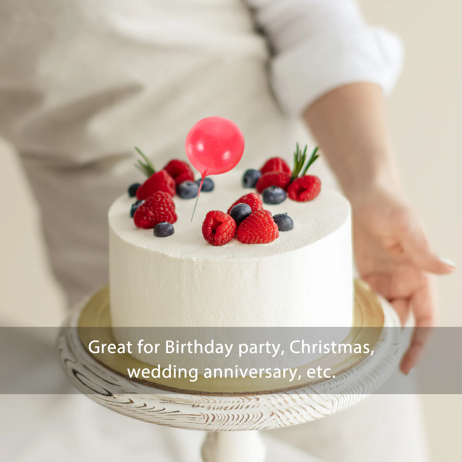 

30Pcs DIY Cake Insert Balls Shaped Picks for Desserts Flower Arrangements Decor Balls Dessert Topper Cake Inserts