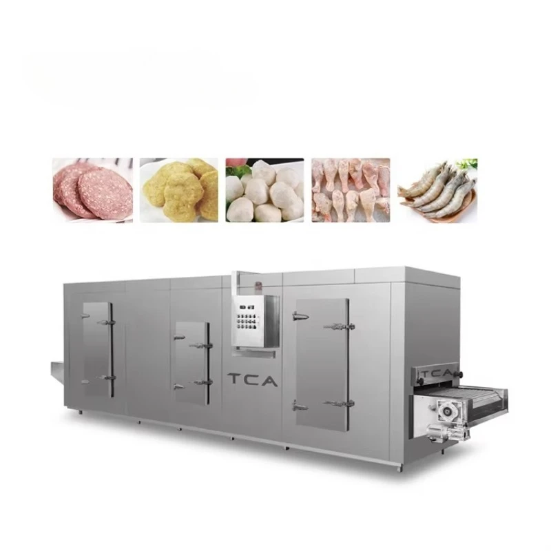 Customized The Ultimate Tunnel Quick-Freezing Machine for Commercial and Factory Use Meat Industrial Freezer 500KG/H