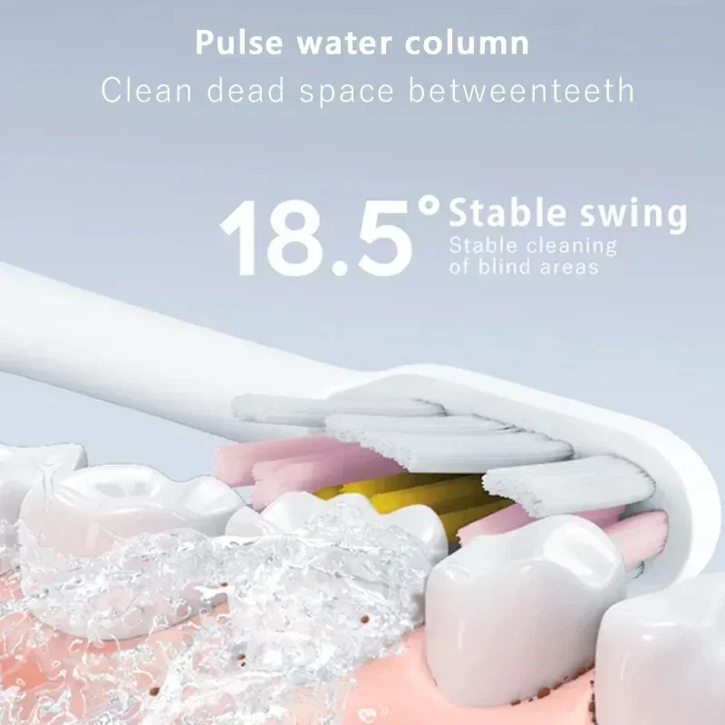 SOOCAS 교체용 브러시 헤드, 듀폰 딥 클리닝 노즐, 소닉 소프트 진공 강모 칫솔 헤드, X3, X3U, X5