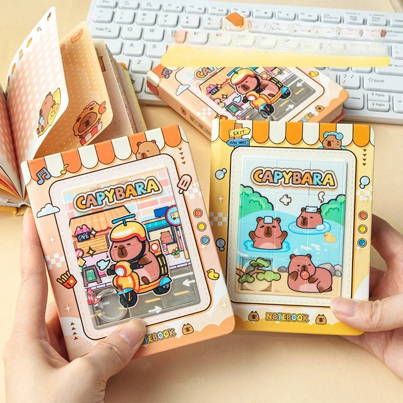หนังสือสมุดโน้ตปริศนา Capibara ขนาดเล็กที่ขายดีที่สุด การตั้งค่าเกมและการจับแพะชนแกะวัสดุปริศนา Sticky Note Notepad