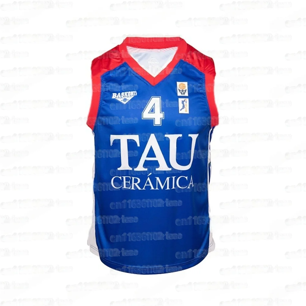 Baskonia SCOLA Retro Classic TAU 2026-27 Neues Basketball-Trikot Tanktop 25 A Ñ Os 1 ª 3D-gedrucktes ACB Spanisches Fan-Familien-Top – Detail 7