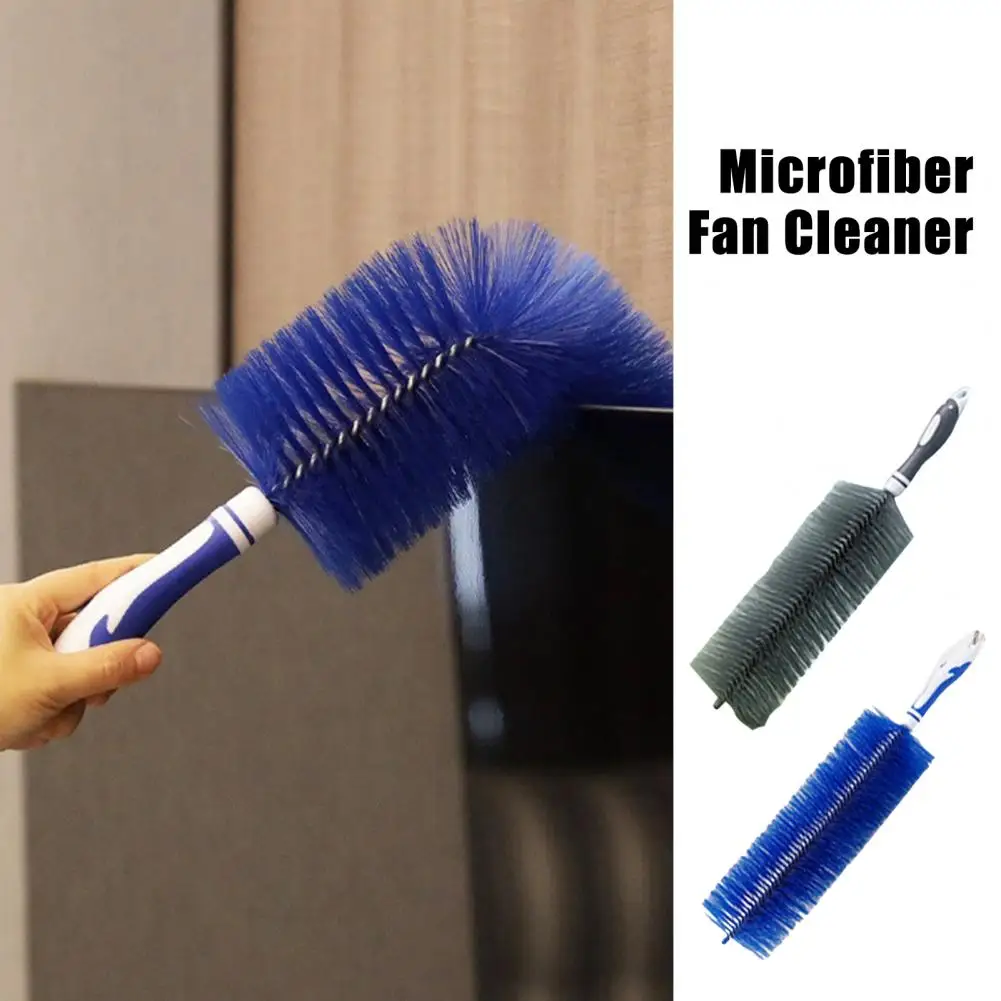 Fan Brush Microfiber Duster with Soft Bristles for Electric Fan Flexible Washable Design Anti-static Scrubber Tool for Fan