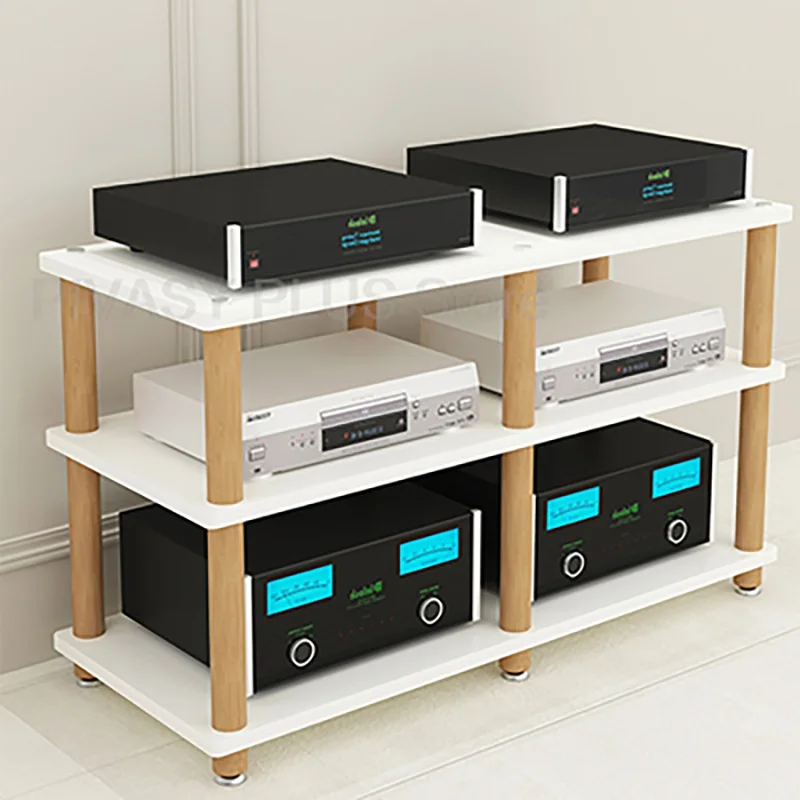 

60/120CM Width Audio Rack Thickened Columns Amplifier Shelf MDF Storage Cabinet For KTV Mixer Amplifiers Home Theater Stand DJ