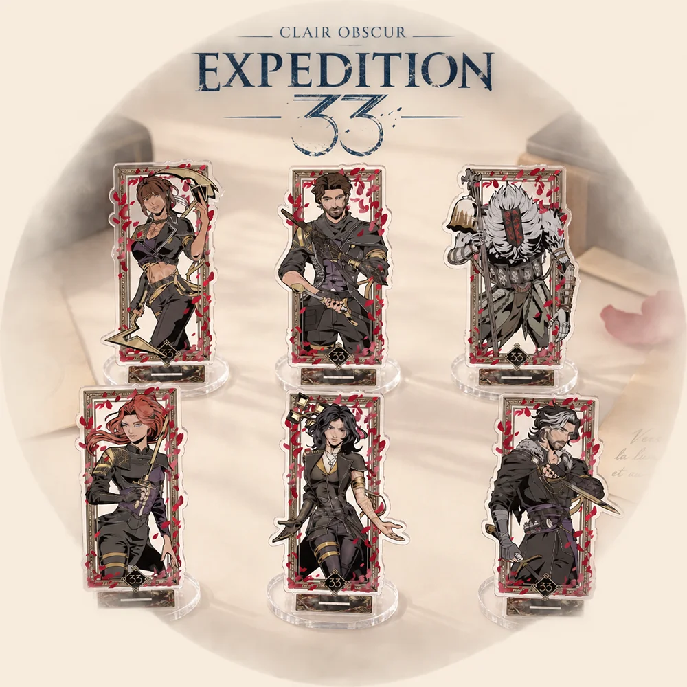 Clair Obscur Expedition 33 10cm Acrylic Stand Figures Keychain Game Desktop Tabletop Ornament Otaku Fans Collectible Gift
