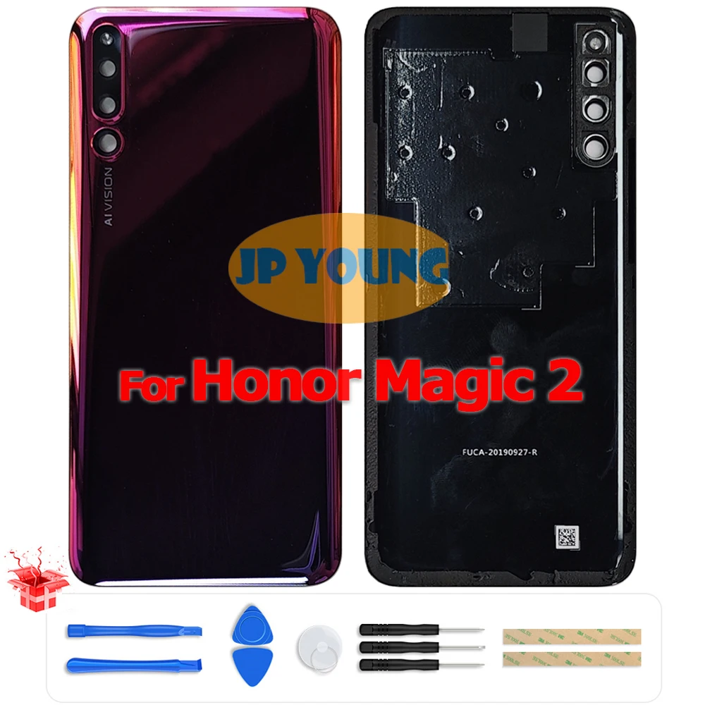 Original Battery Back Cover Glass Rear Door Housing with Camera Lens for Huawei Honor Magic 2 Magic2 TNY-AL00 - Replacement