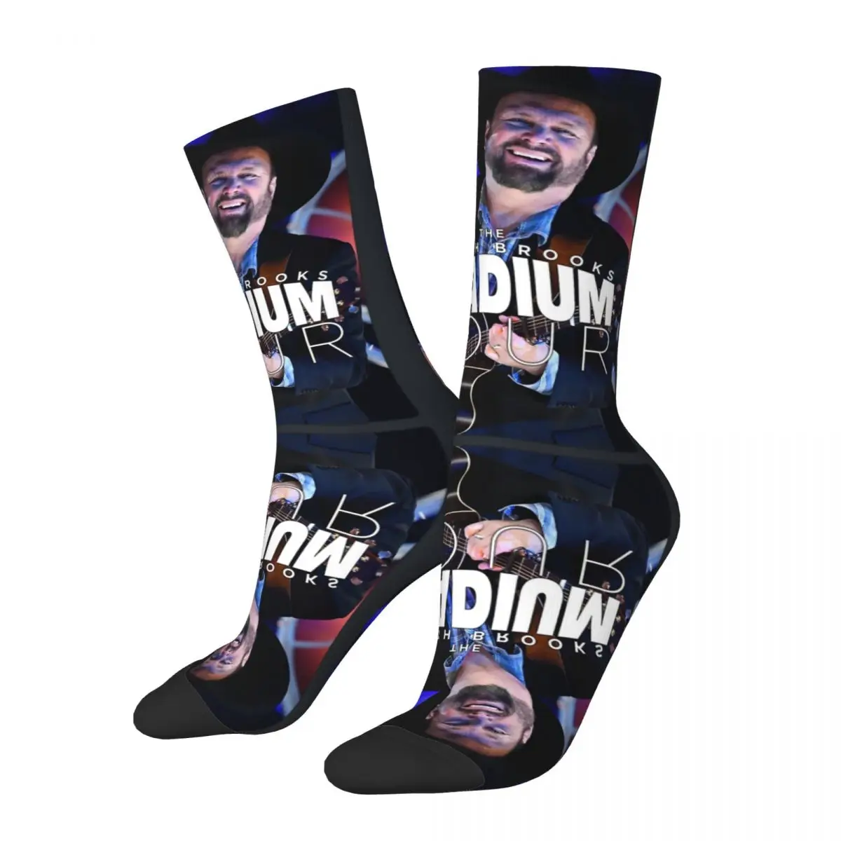 Vintage The Brooks 2024 Men's Socks Unisex G-garth brooks Harajuku Pattern Printed Novelty Crew Sock official-website top fugees