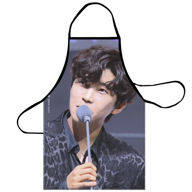 1-Piece Lim Young Woong Print Apron, Washable, Professional BBQ Baking Kitchen Apron