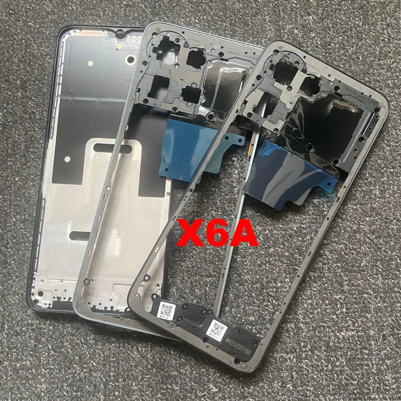 For Huawei Honor X6A Middle Frame Front LCD Frame Bezel Plate Housing Replacement WDY-LX1 WDY-LX2