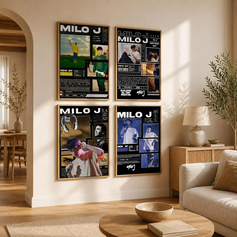 Singer Milo J Poster Self Adhesive Bar Wall Decal Waterproof Vinyl Sticker Modern Art Wall Poster Cafe Home Decor