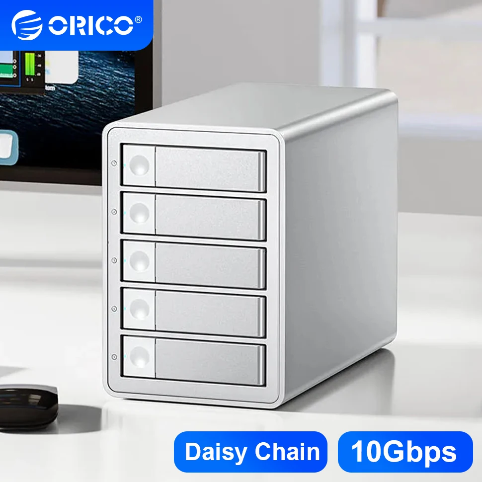 ORICO 5 Bay SATA HDD Docking Station SSD Enclosure 10Gbps HD House 2.5