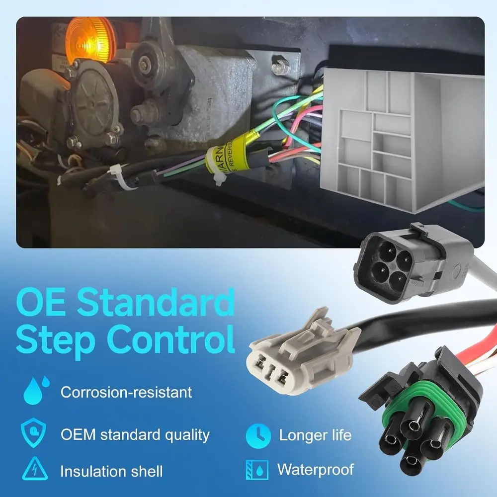 Kit de conversión de motor paso a paso RV para conexión B compatible con pasos de entrada Lippert Kwikee Series 28, 31, 37, 39, Motorhome Power Sta