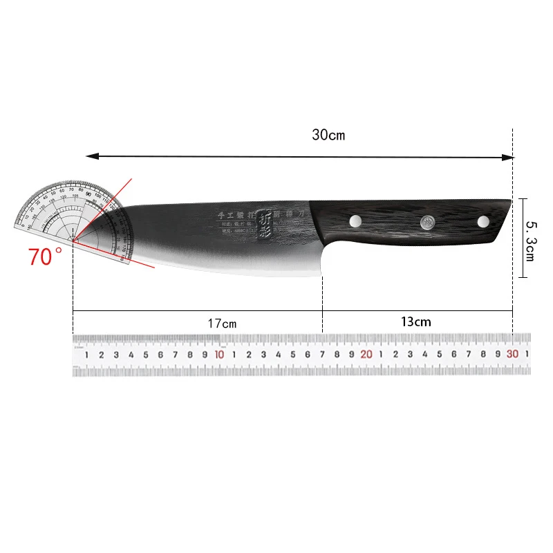 6.7 Inch Santoku Knife Handmade Forged Sharp Chefs Cleaver Meat Slicing Vegetable Japanese Kitchen Knives Messer Wood Handle