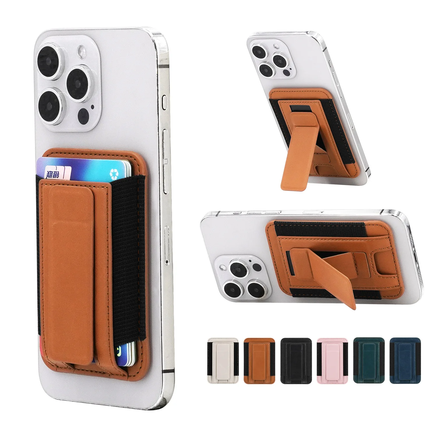 

Кожаный чехол-кошелек Minisopuru MagSafe для iPhone 16, 15 Pro Max, портативный тонкий мужской кошелек с RFID-подставкой для телефона